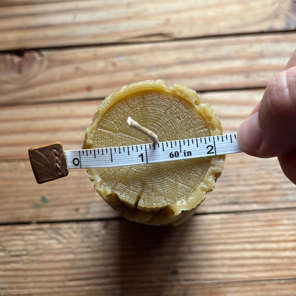 Homemade All-Natural Toxic Free 100% Beeswax Mushroom "Log" Candle - Picture 5 of 6